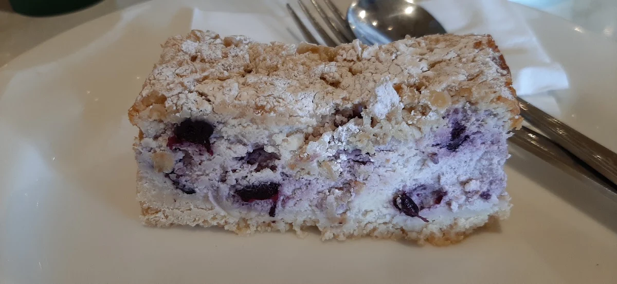 Ricotta and Blueberry Cheesecake Slice, Dôme Café - Rockingham