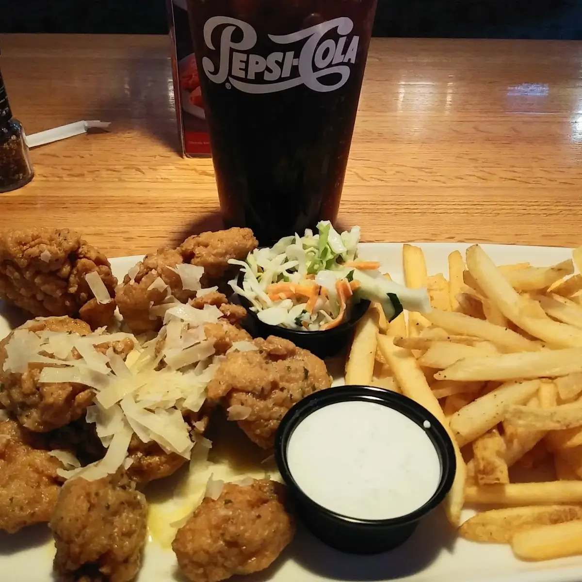 Garlic Parmesan Wings and Fries