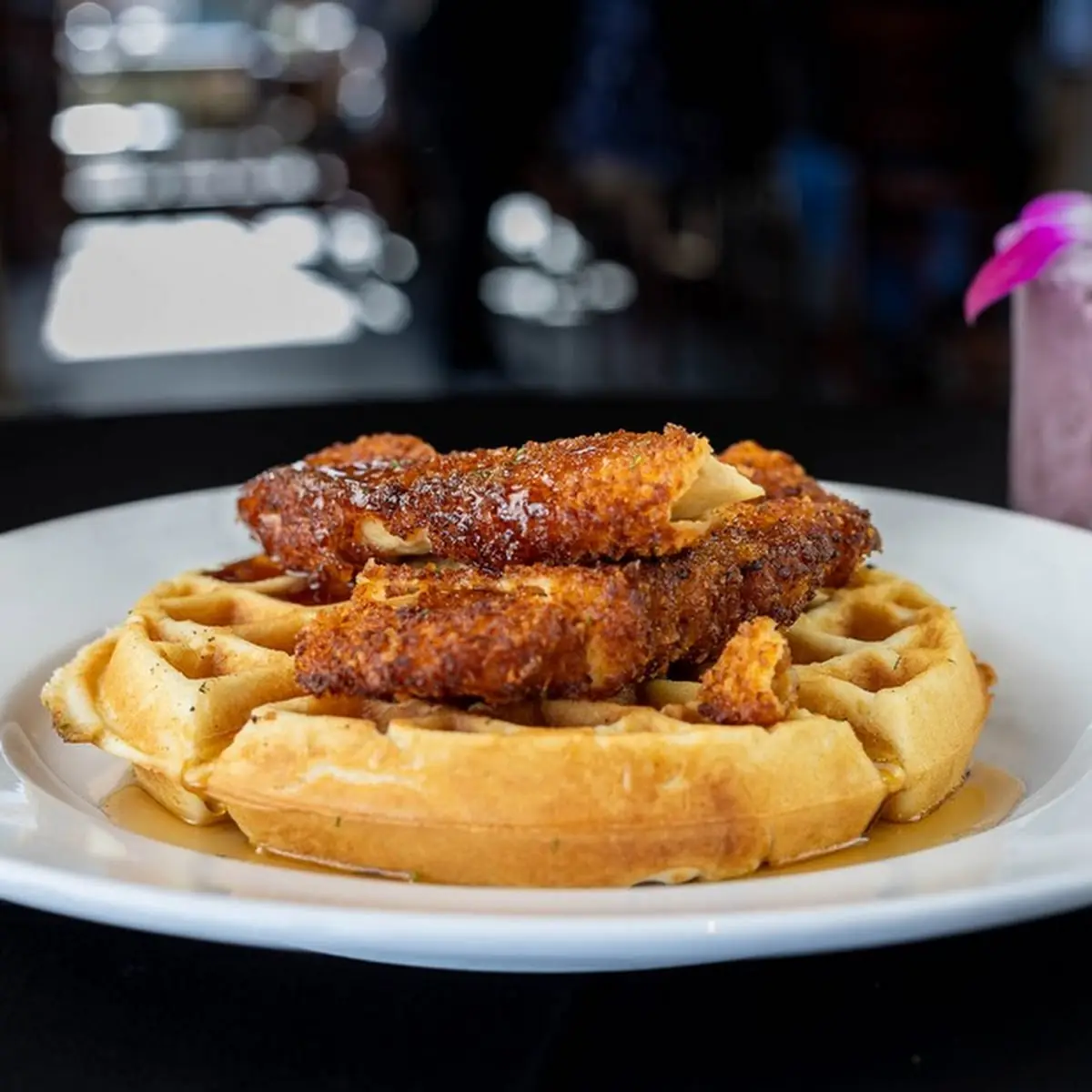 Crispy Honey Chicken & Waffles
