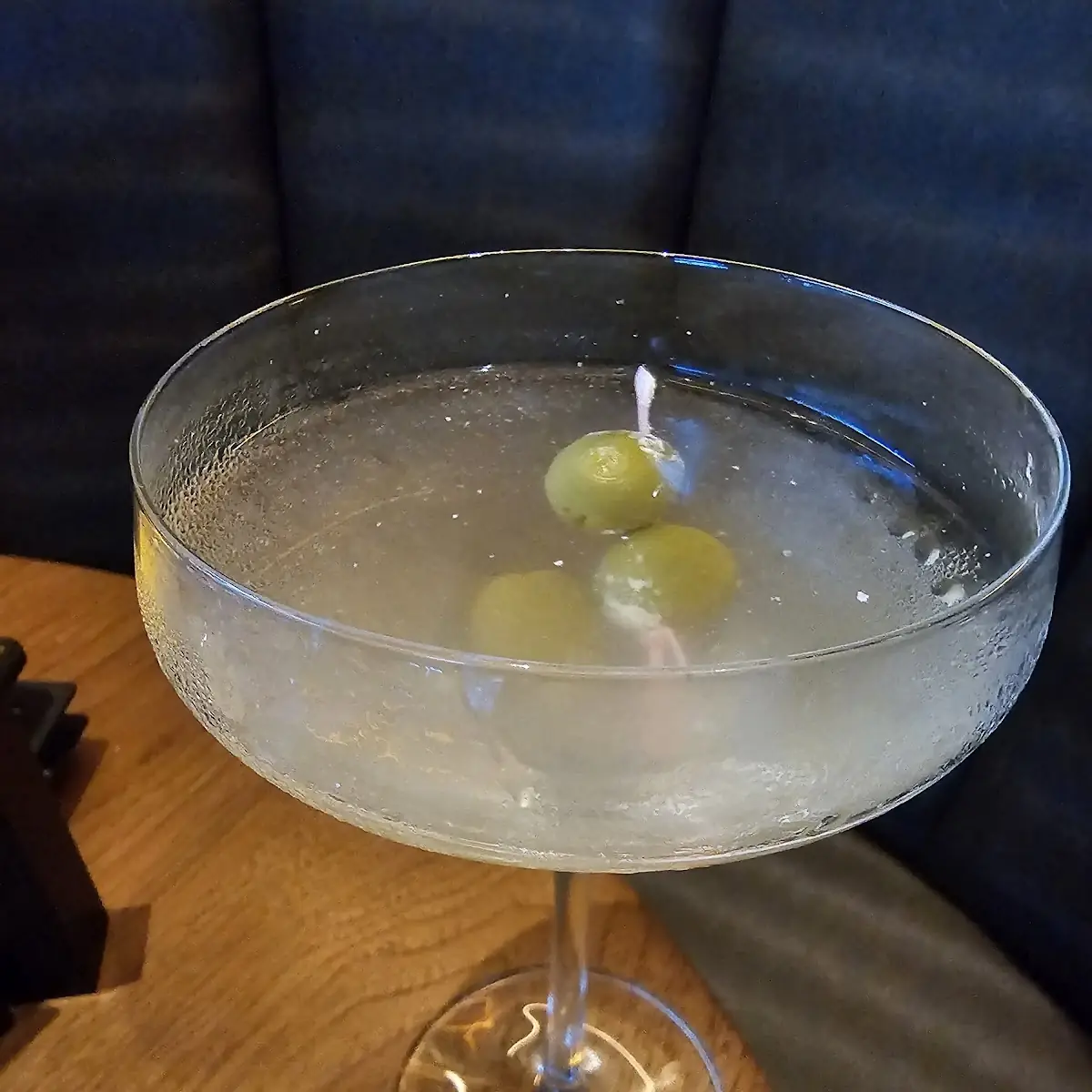 Dirty Martini with Blue Cheese Olives