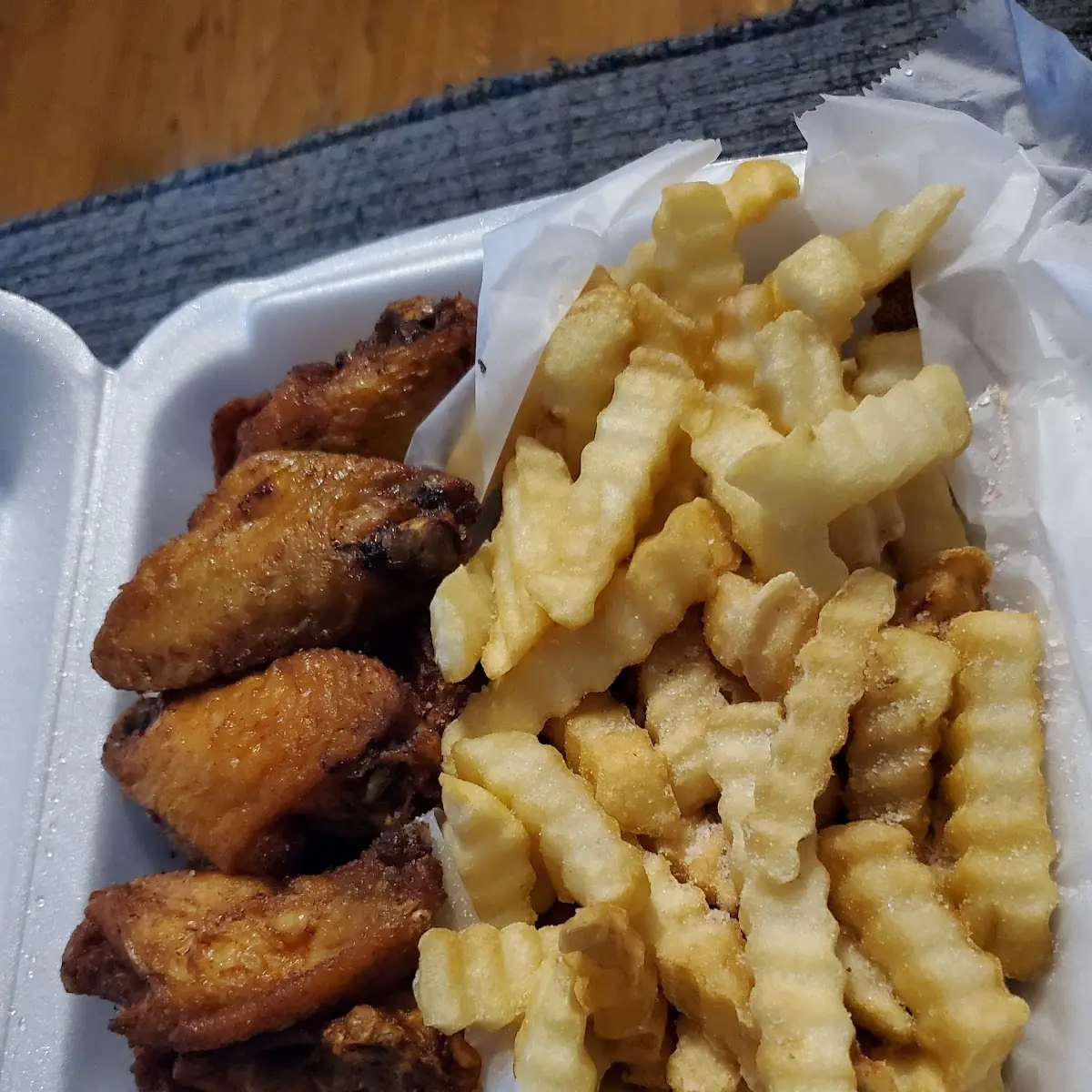 Chicken Wings and Fries