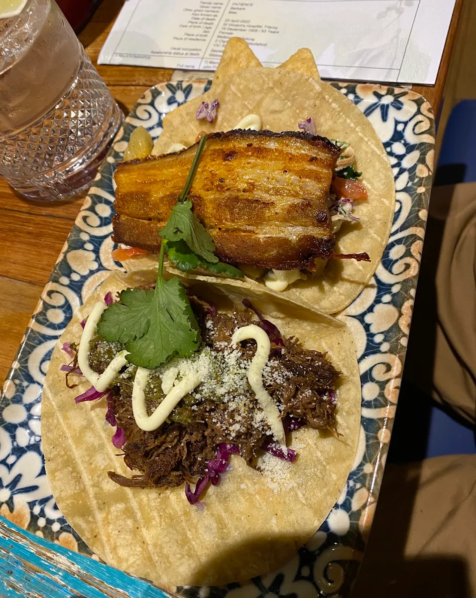 Pork Belly Taco, La Cabra Mexican St Kilda