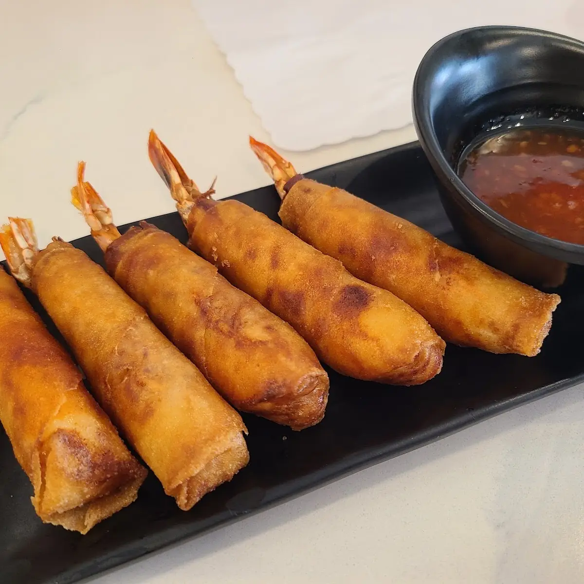 Tôm Hỏa Tiễn Shrimp and Taro Egg Rolls