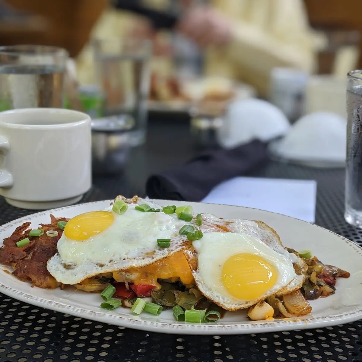 Cajun Hash Browns with Eggs