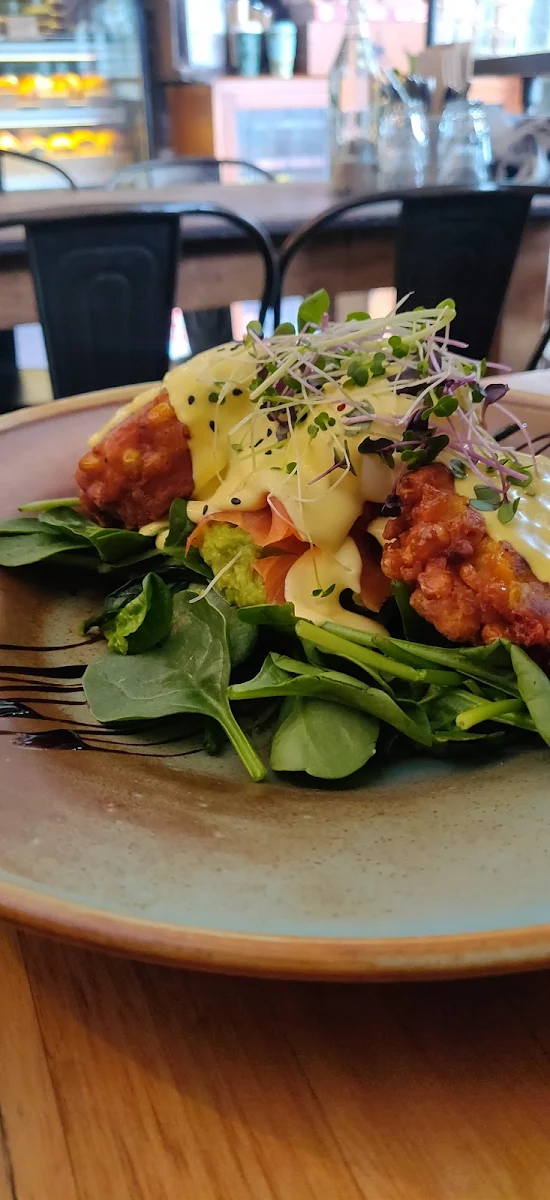 Jumbo Sweet Corn Fritters with Bacon