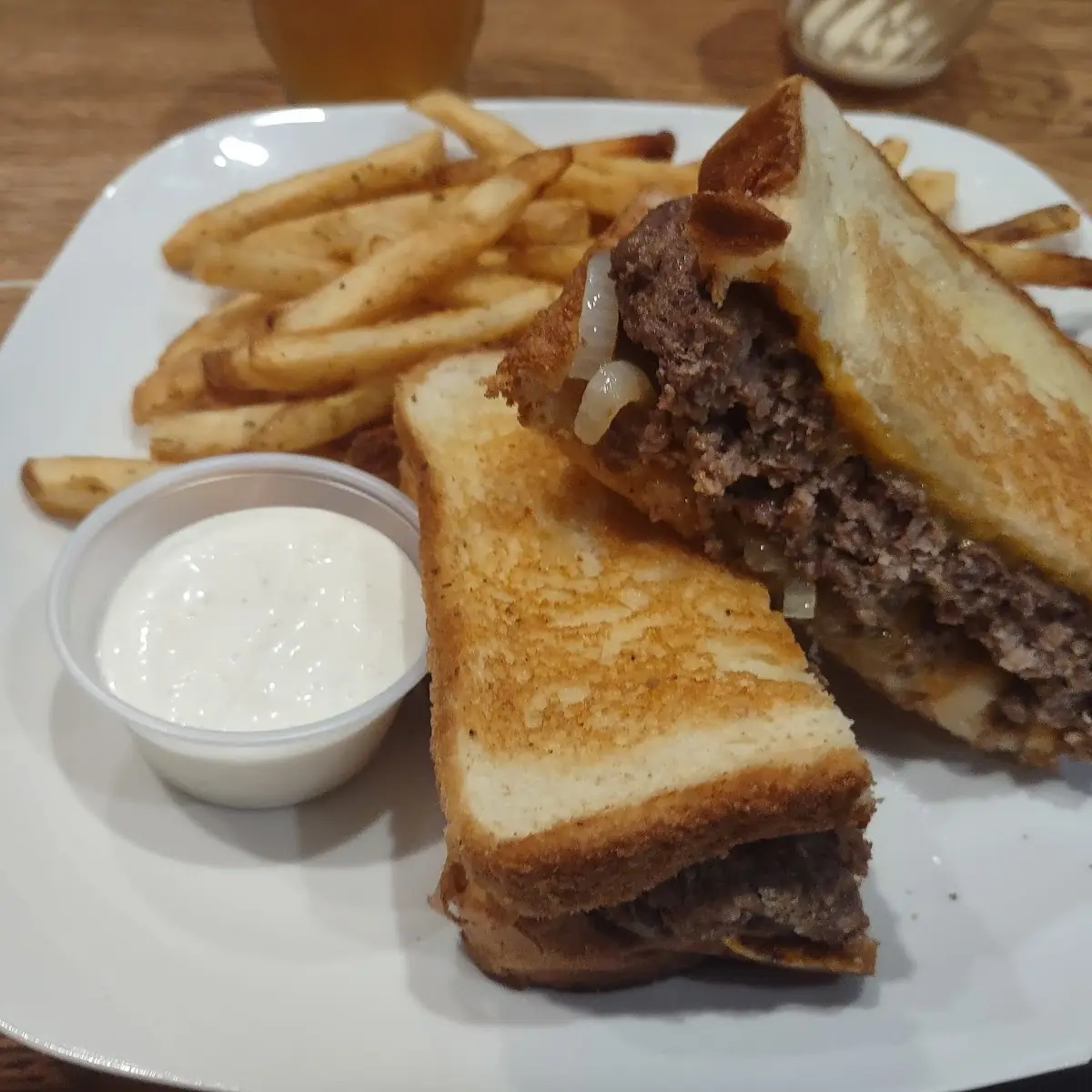 Patty Melt and Fries