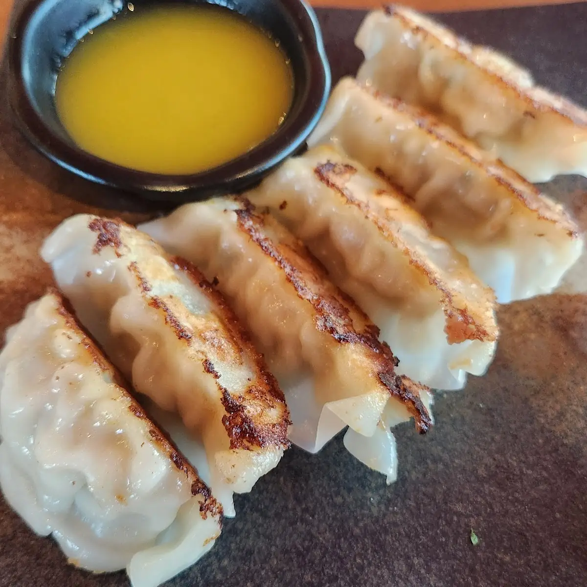 Pan Fried Gyoza with Dipping Sauce