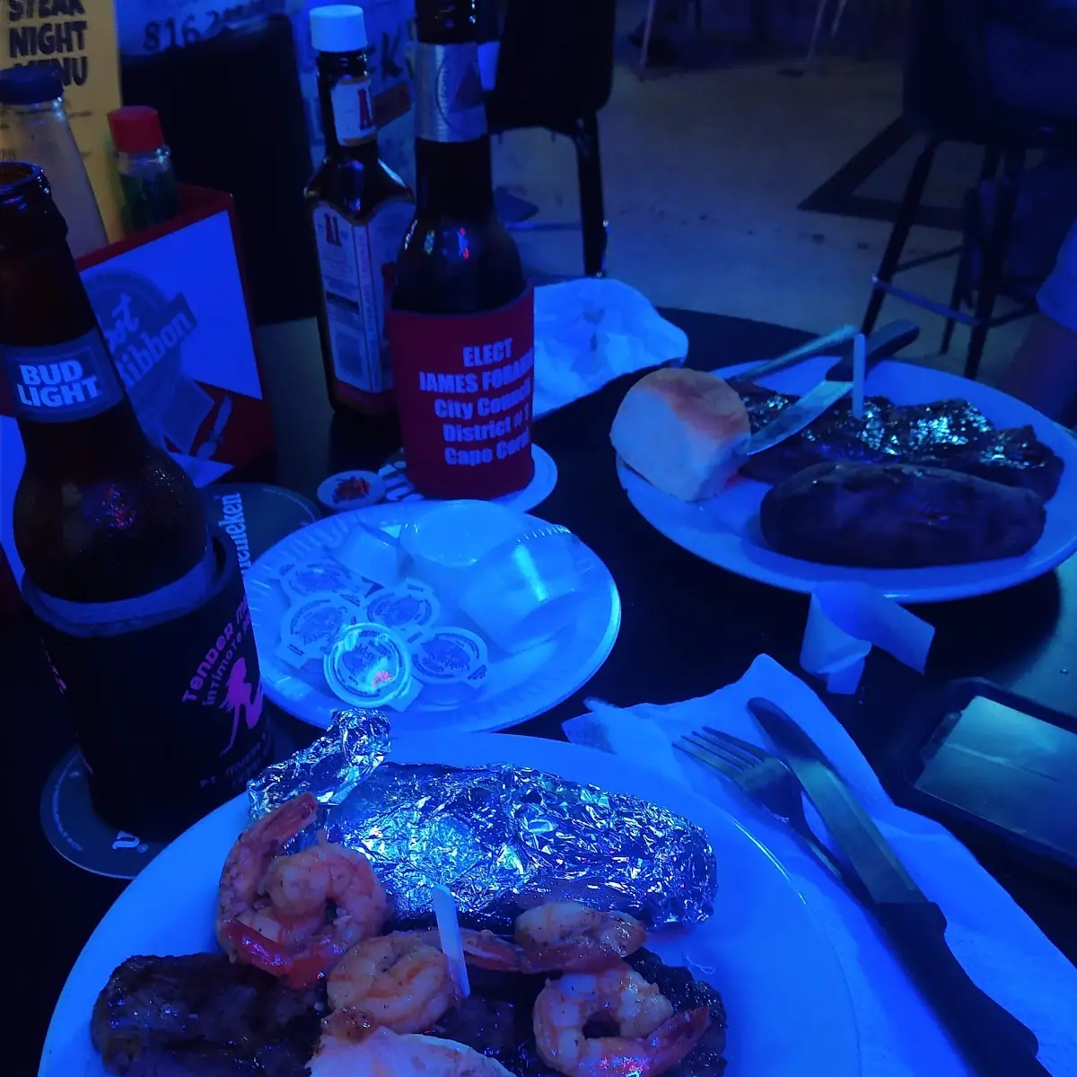 12oz NY Strip with Grilled Shrimp