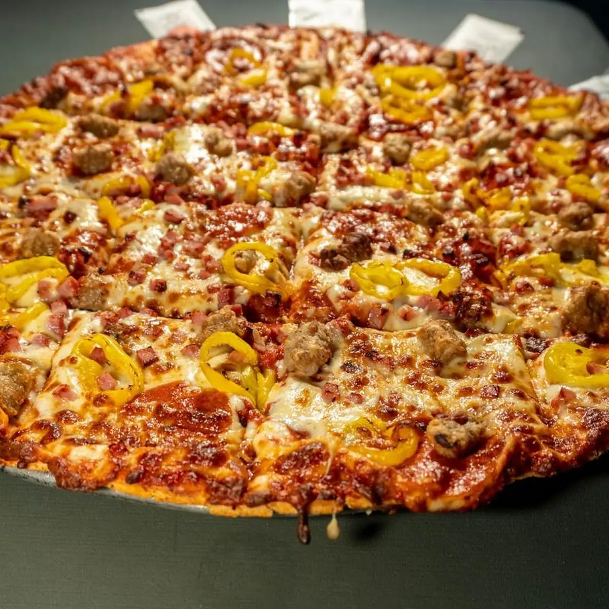 Pepperoni Mushrooms Bacon Banana Peppers