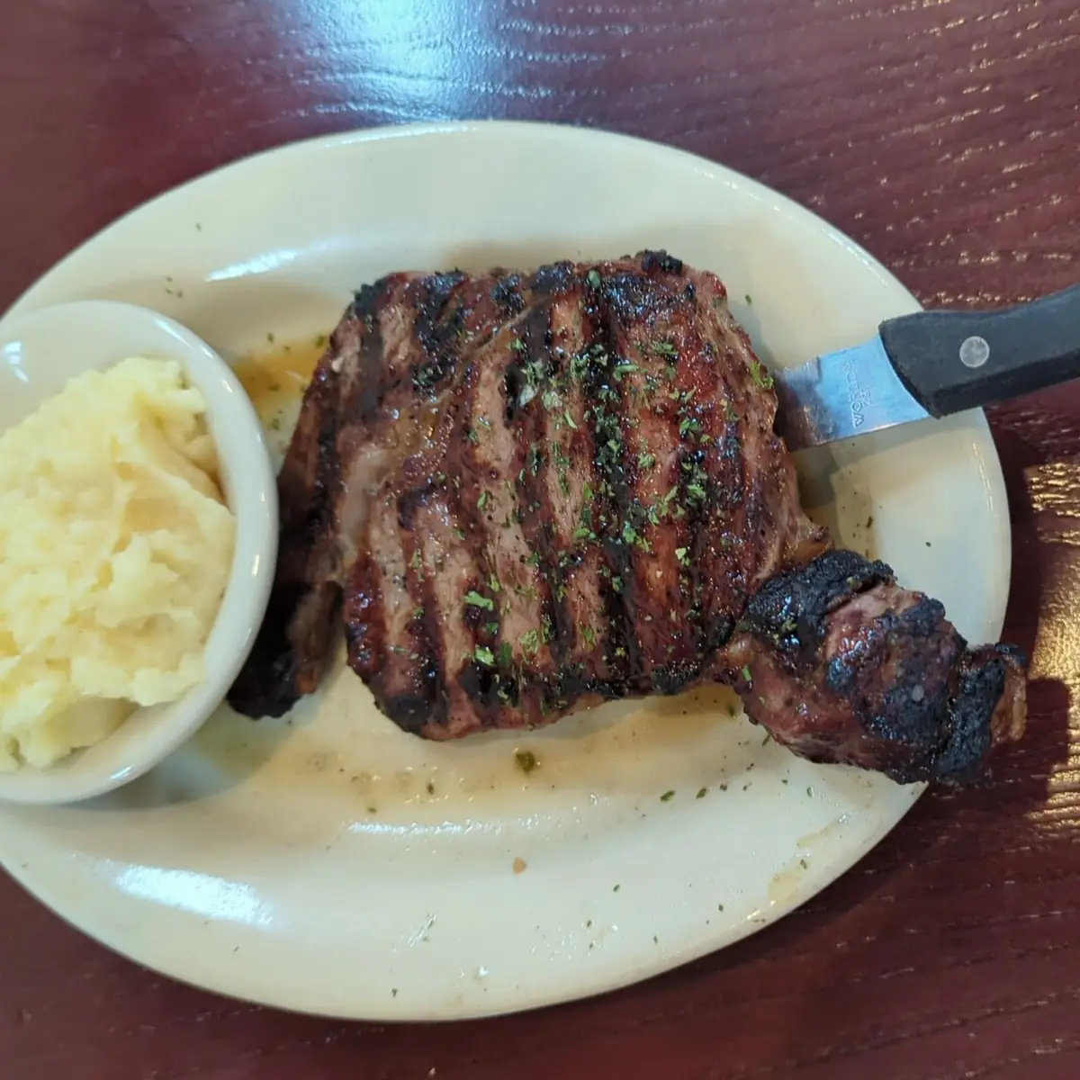 Ribeye Steak and Mashed Potatoes