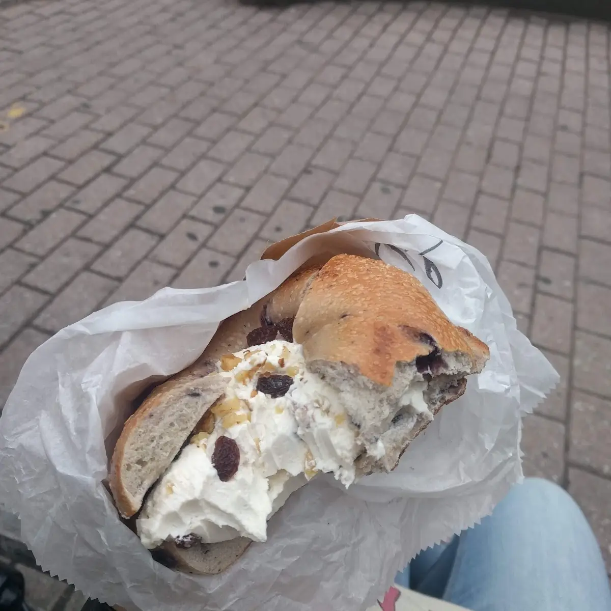 Cream Cheese Raisin Bagel