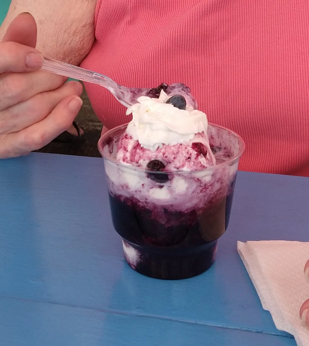 Blackberries and Cream Dessert