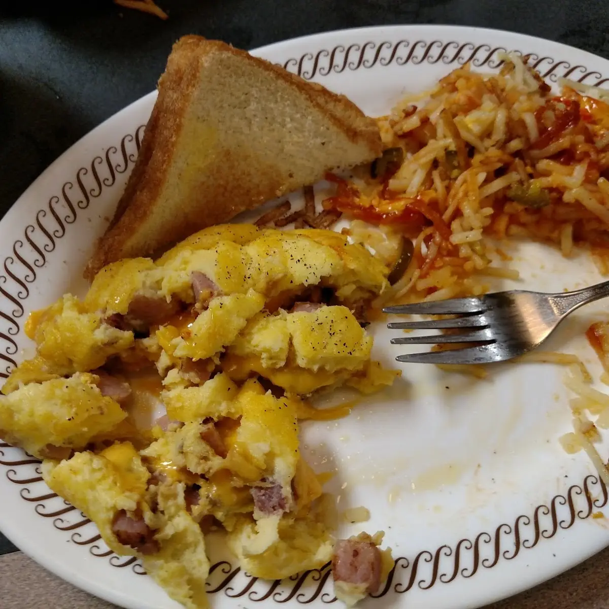 Omelette Plate with Hash Browns