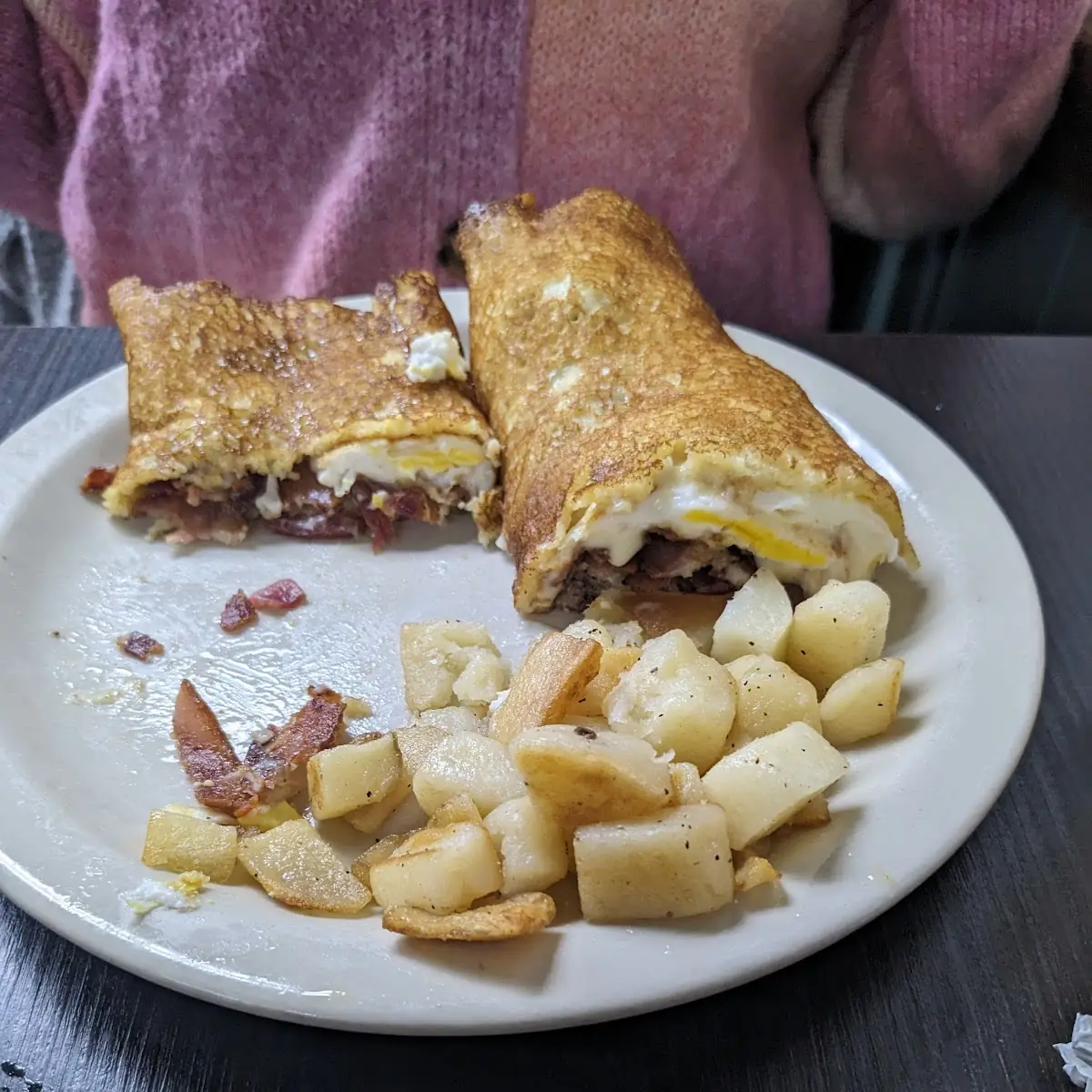 Bacon Egg & Cheese Pancake Sandwich