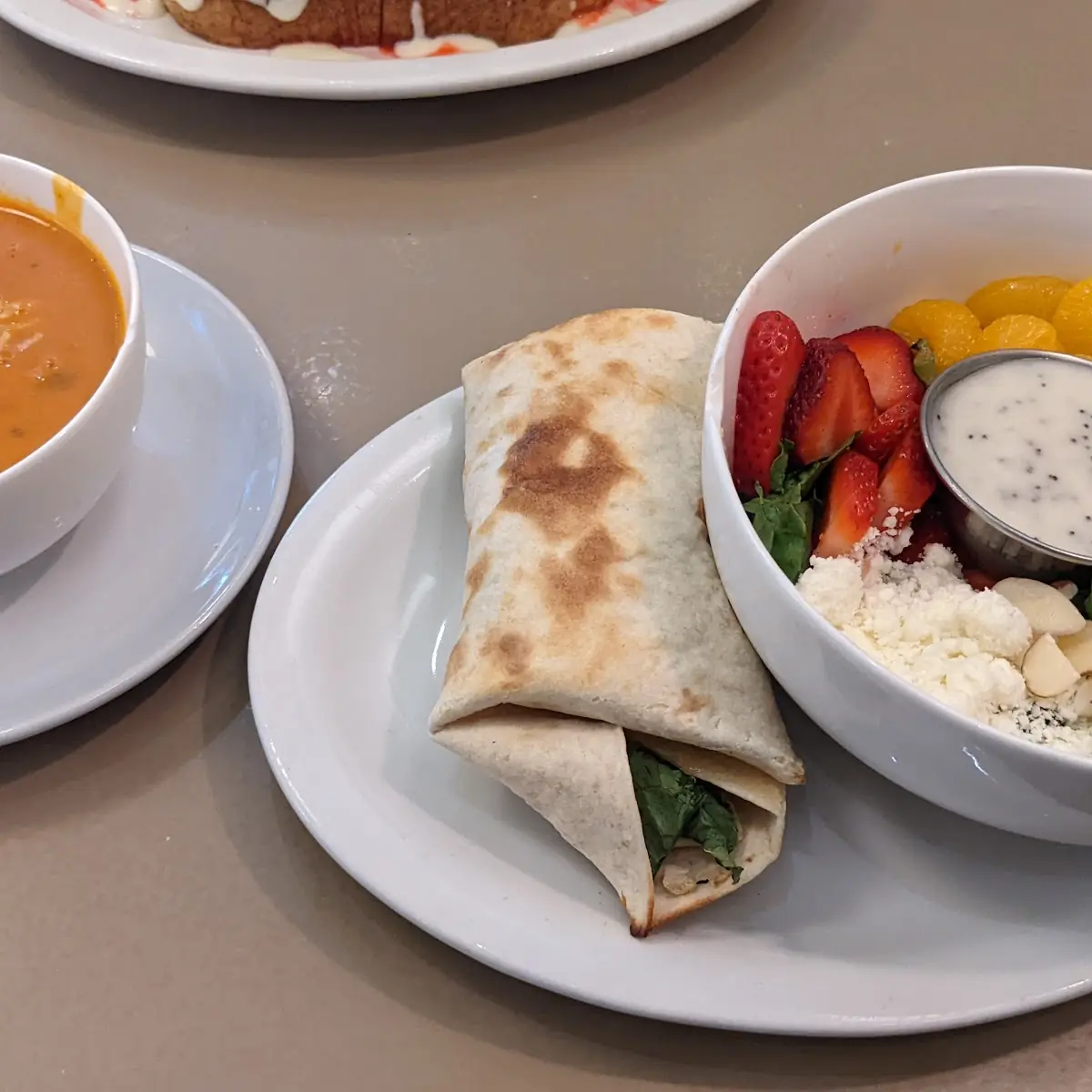 Gouda Roasted Red Pepper Soup Sunshine Salad