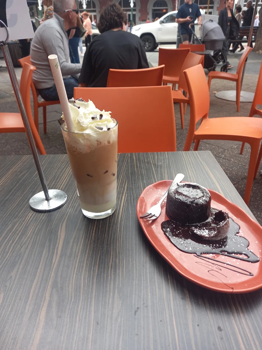 Coffee Frappe and Flourless Chocolate Torte, San Churro Fremantle