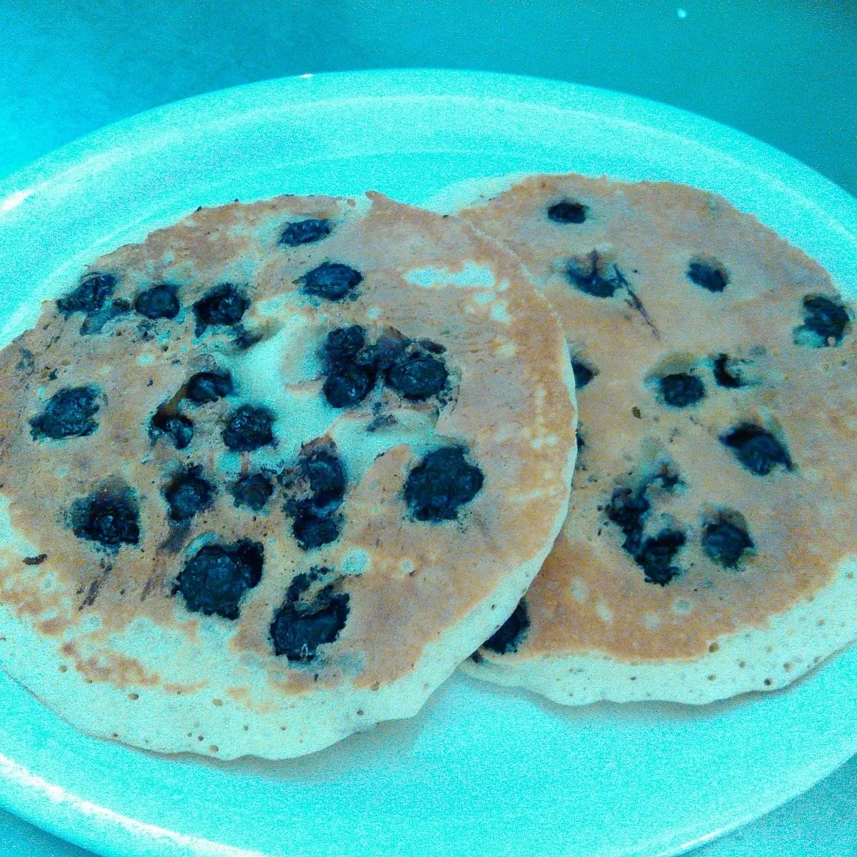 Blueberry Pancakes Blueberries in Batter