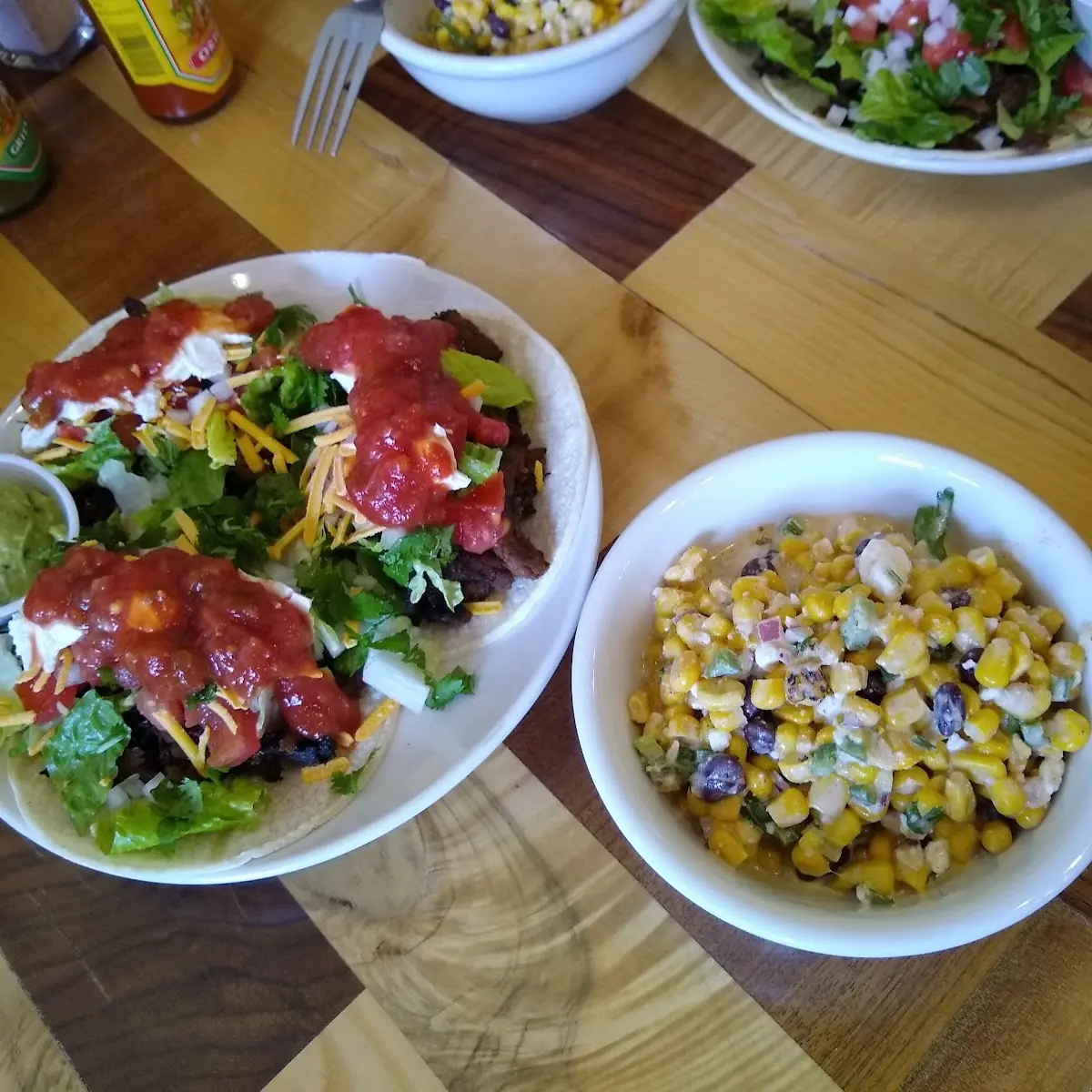 Carne Asada Tacos and Mexican Corn Salad