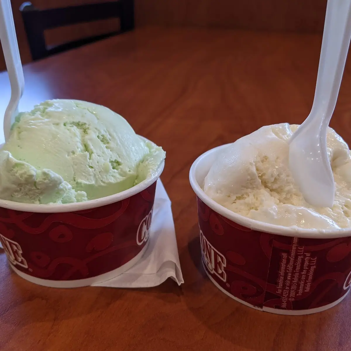 Mint and Vanilla Ice Cream