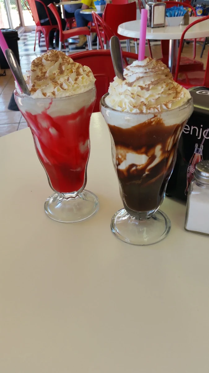 Iced Strawberry an Choc, OK MILK BAR