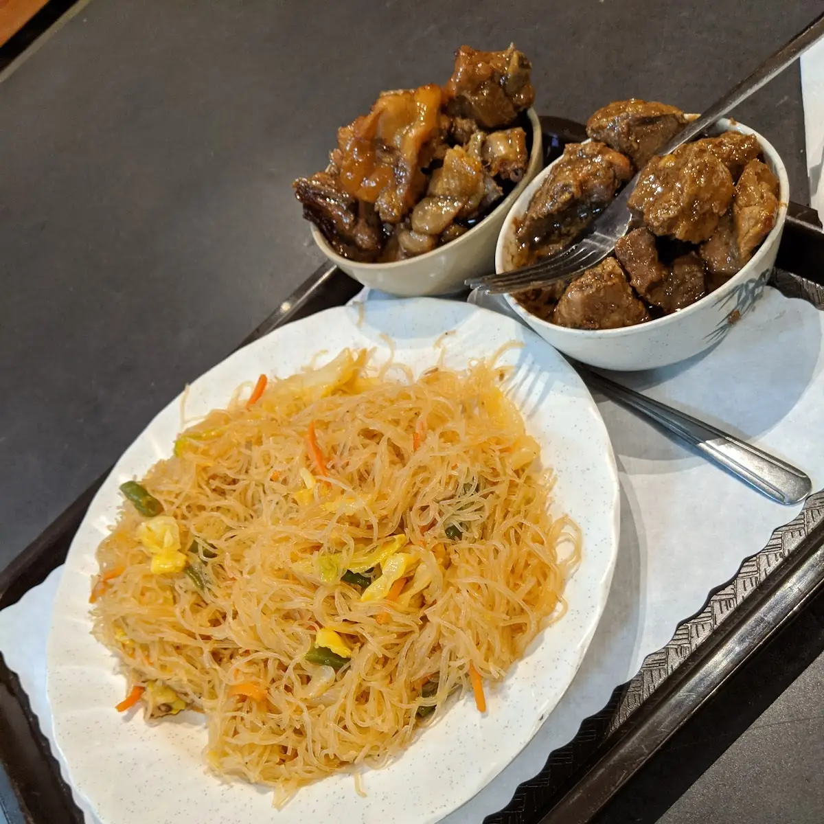 Pork Adobo and Pancit