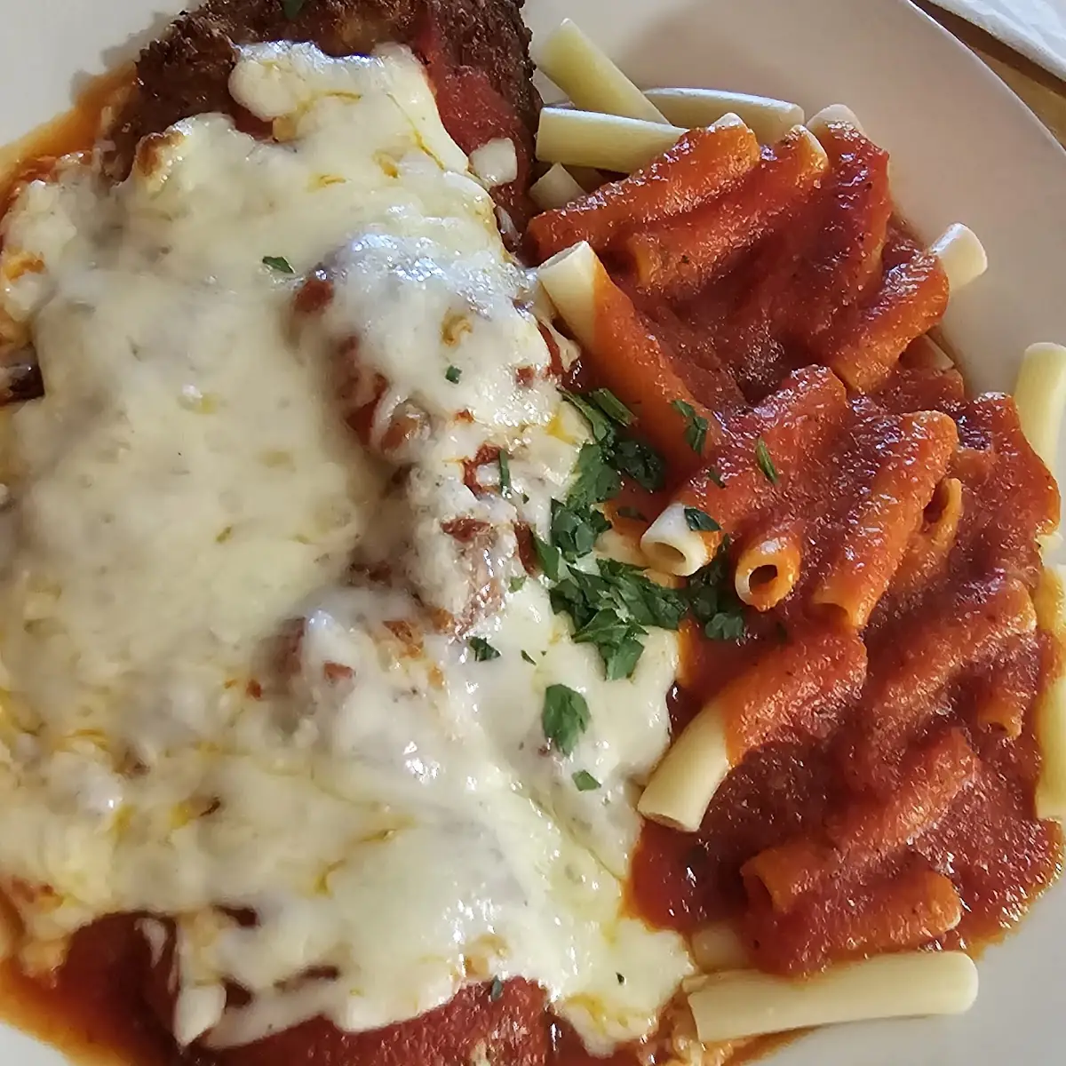Veal Parmesan with Pasta