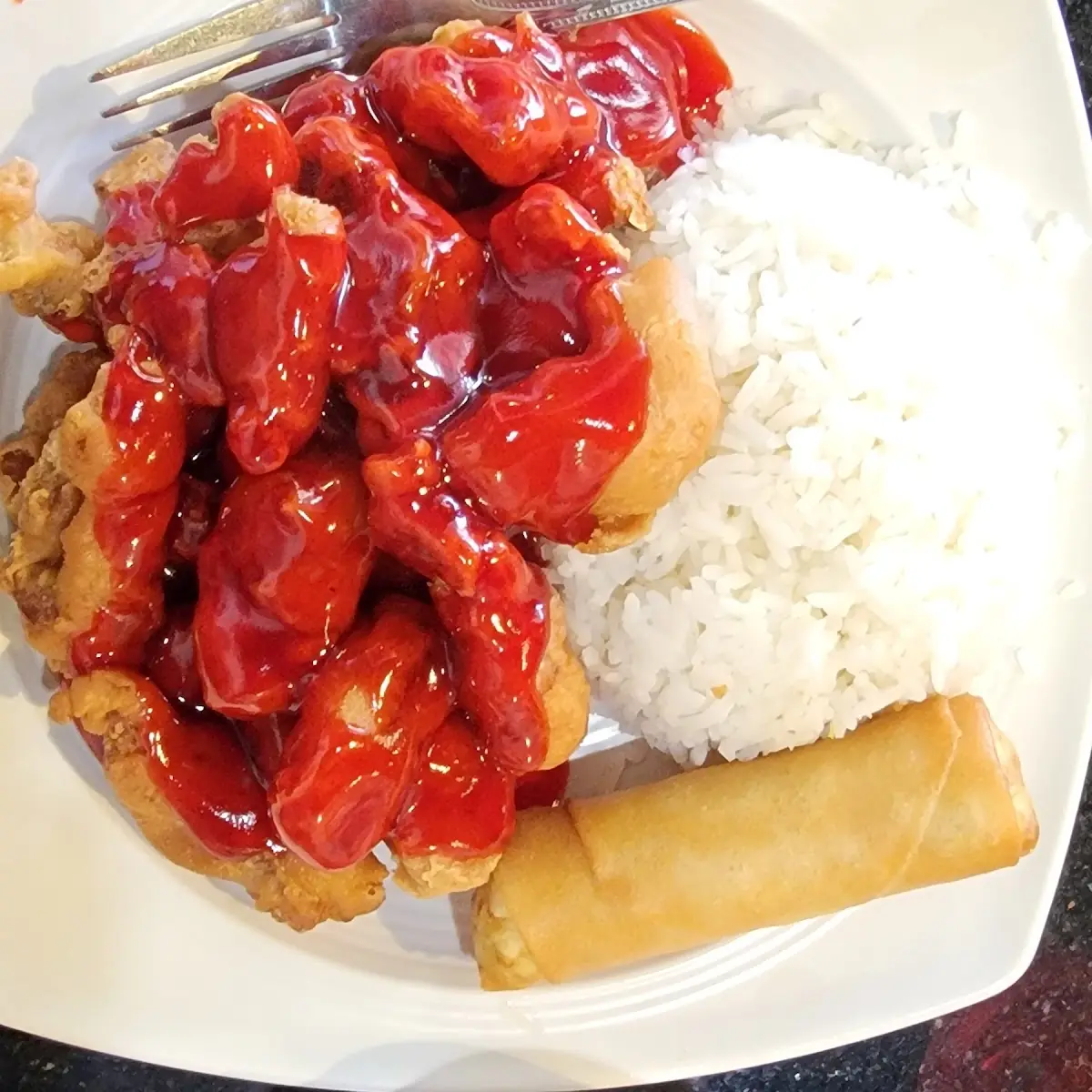 Sweet & Sour Chicken with White Rice