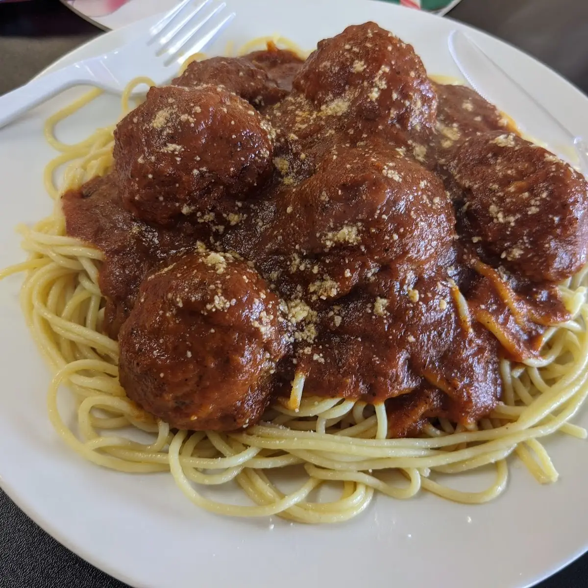 Spaghetti with Meatballs Plate