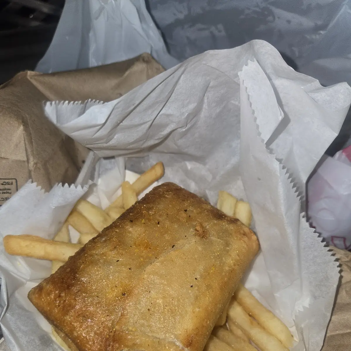Pizza Puff and Fries