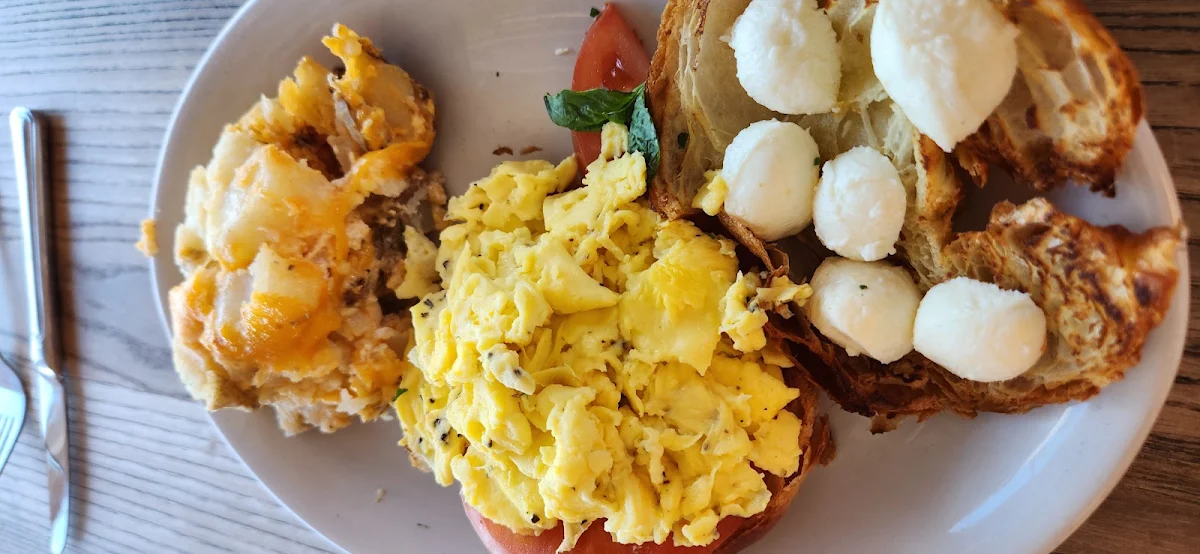 Open Faced Croissant Sandwich