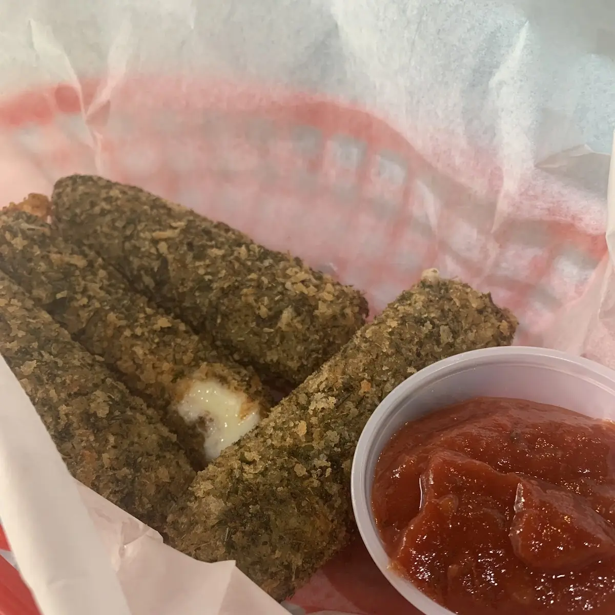 Hand Rolled Mozzarella Sticks