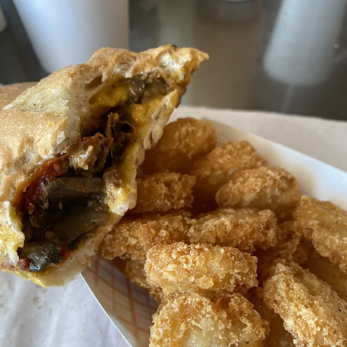 Steak Philly and Tots