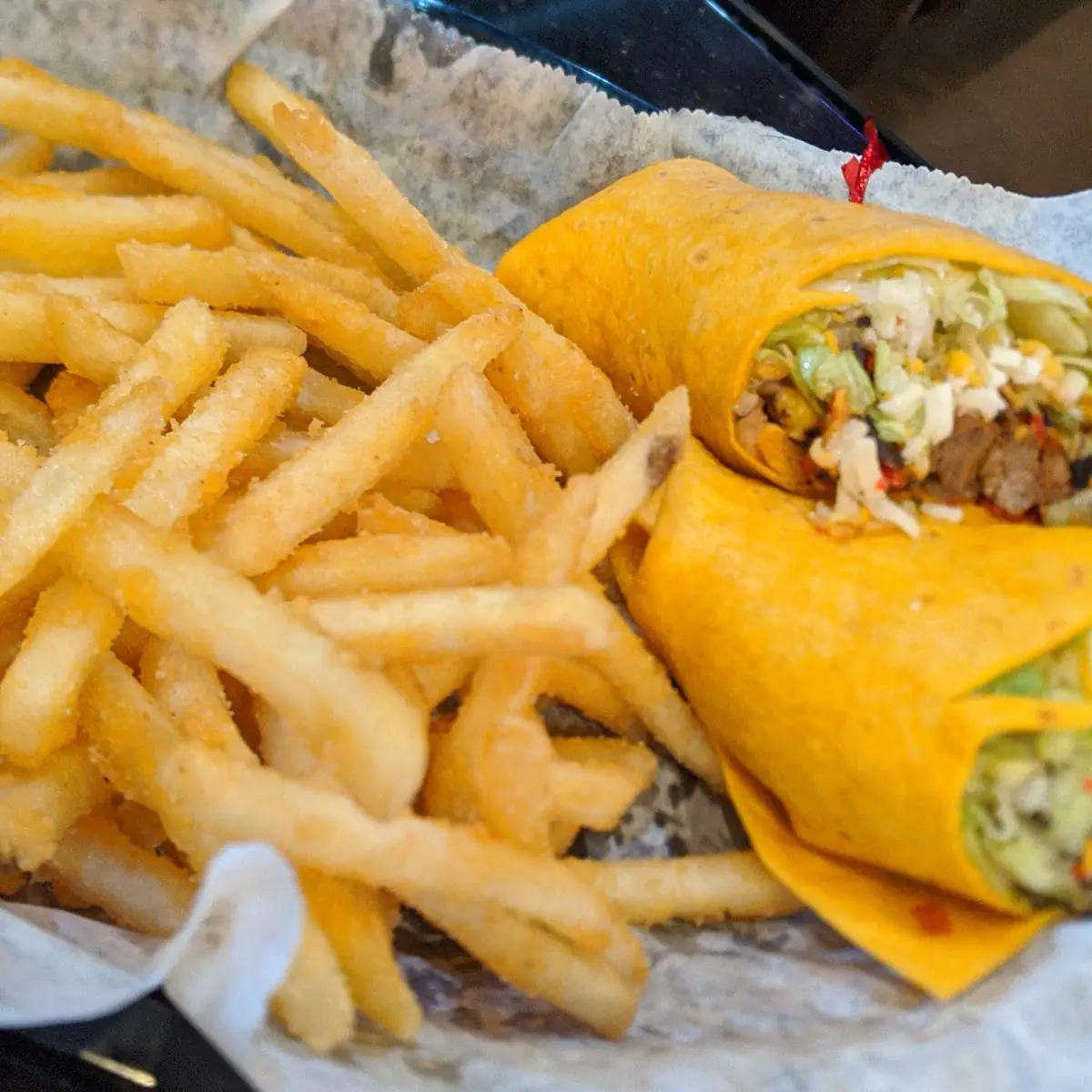 Fiesta Steak Wrap with Fries