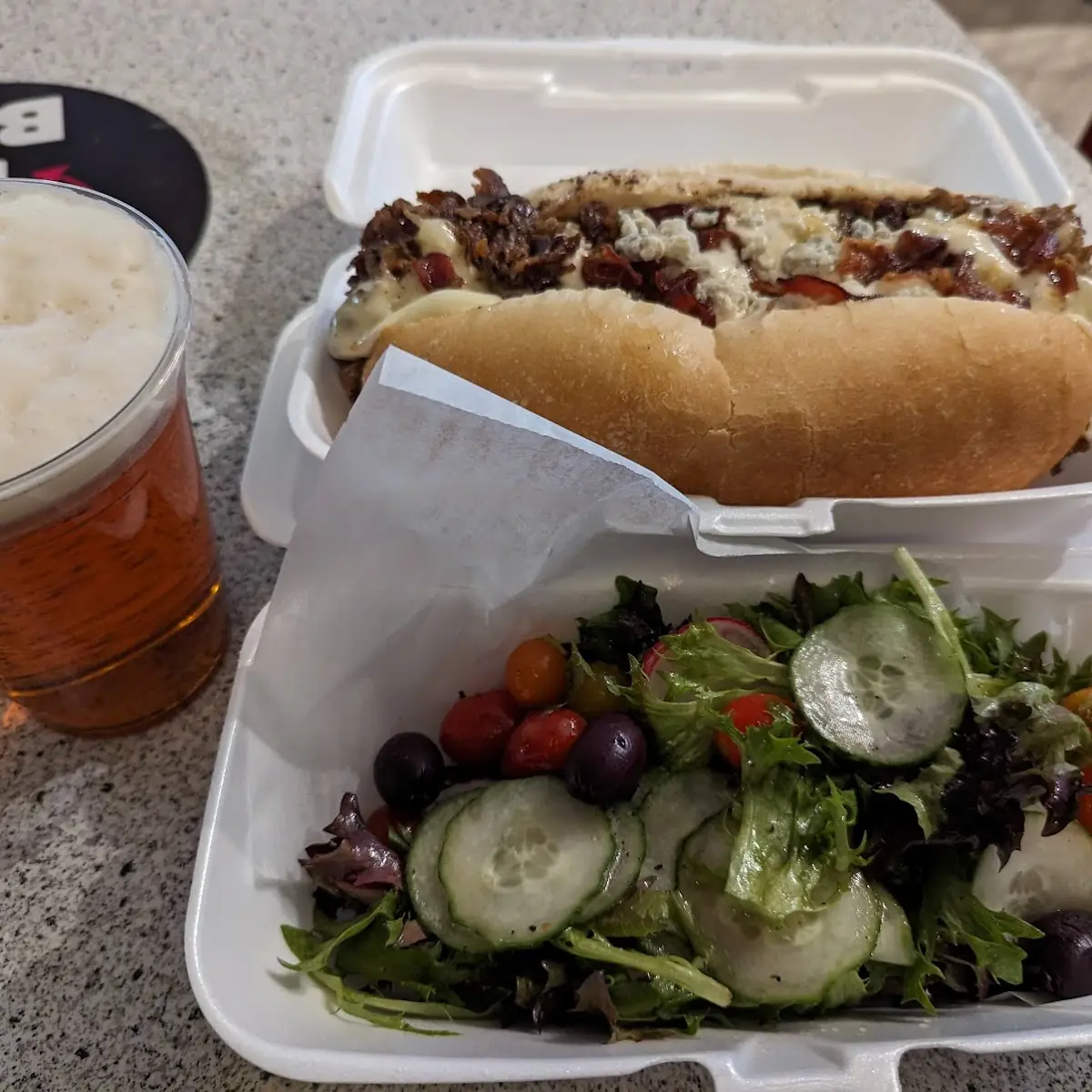 Cheesesteak and Salad