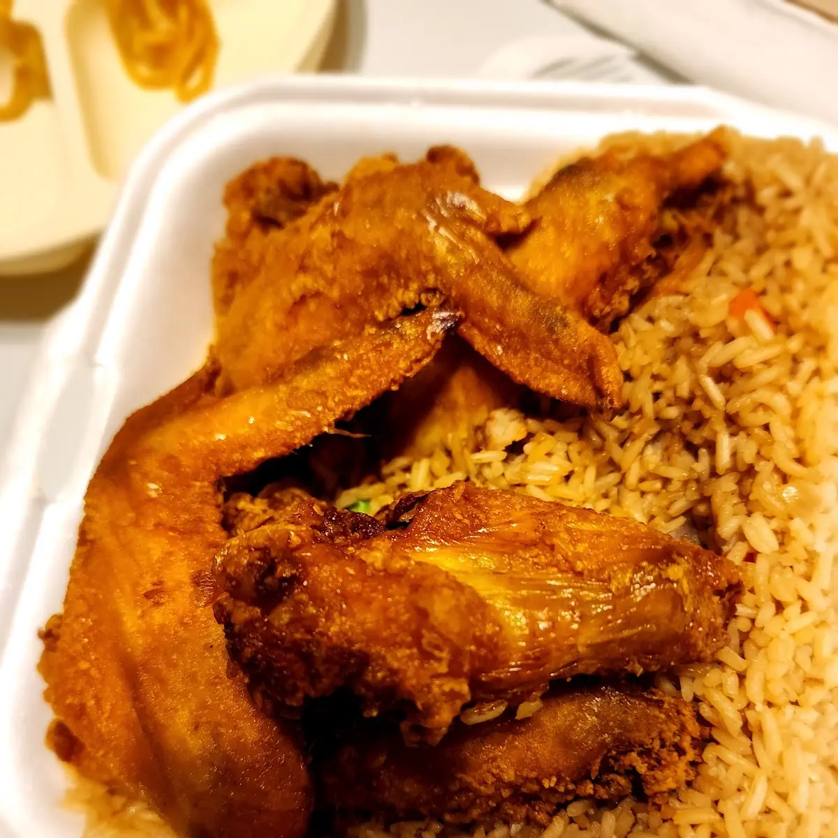 Fried Chicken Wings & Pork Fried Rice