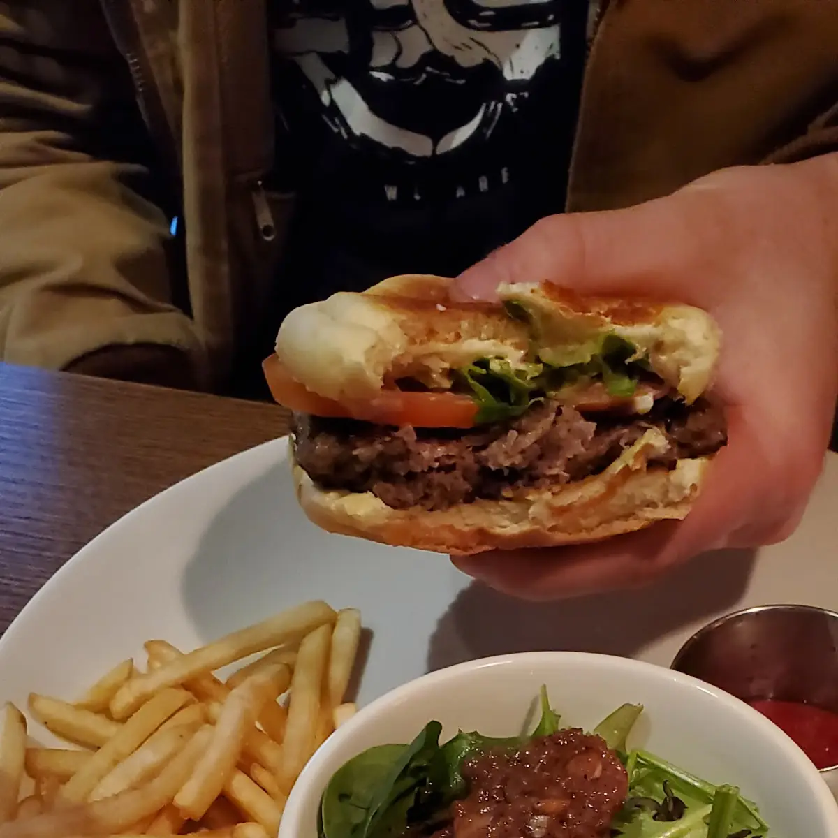Burger and Fries, TWO STONES GRILL