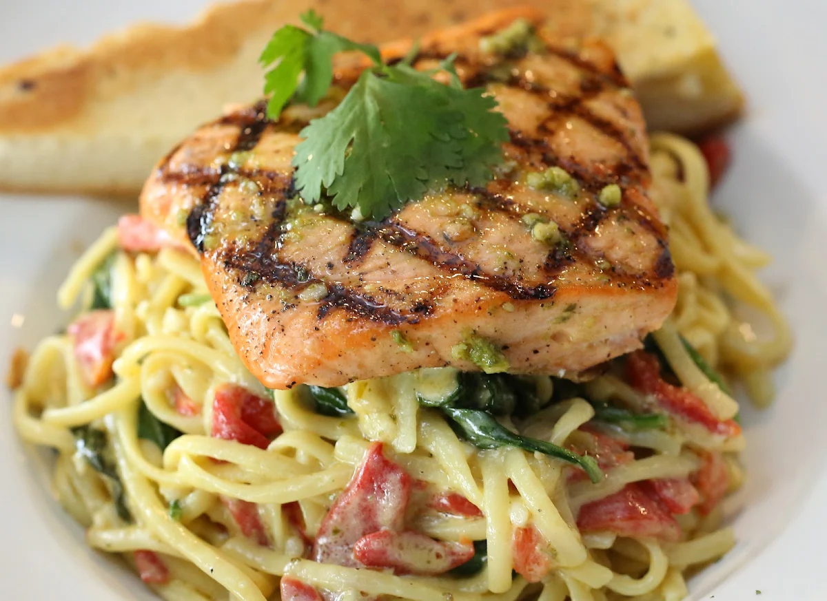 Pesto Salmon Pasta, Castle John's Port Hope