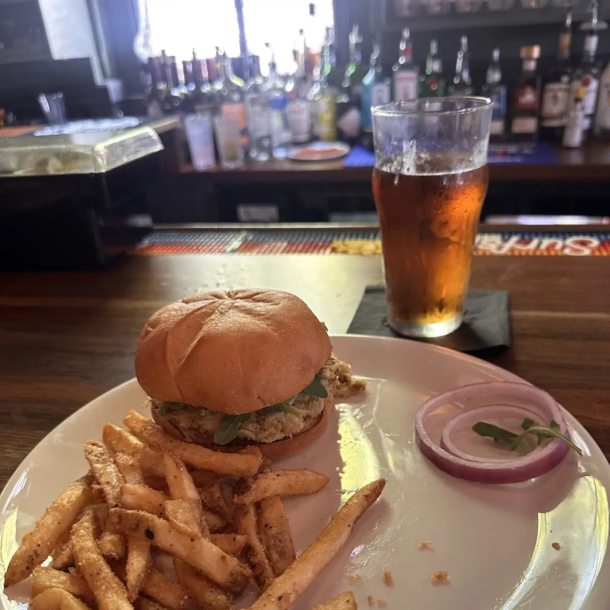 Crab Cake Sandwich with Fries