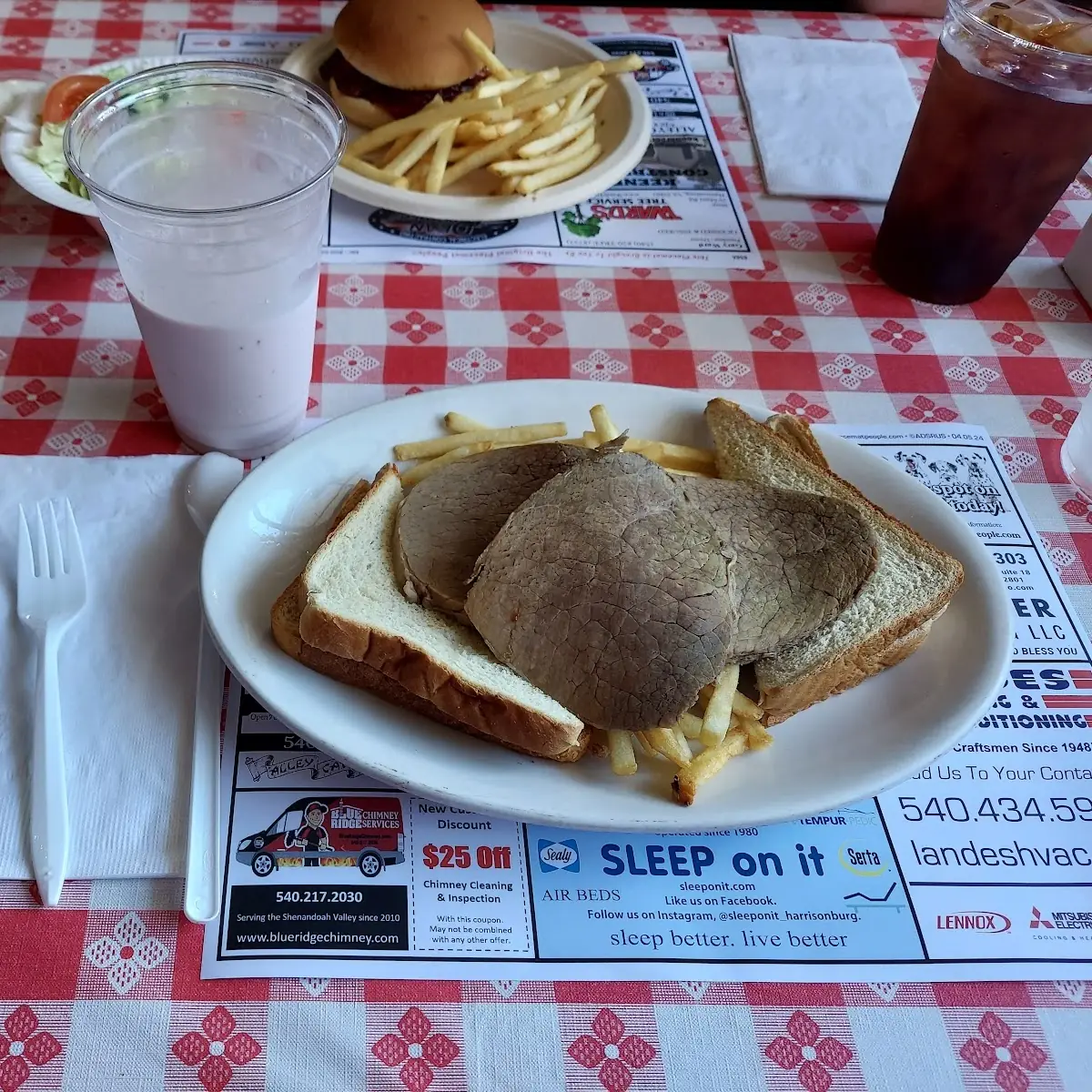 Open Face Roast Beef Sandwich