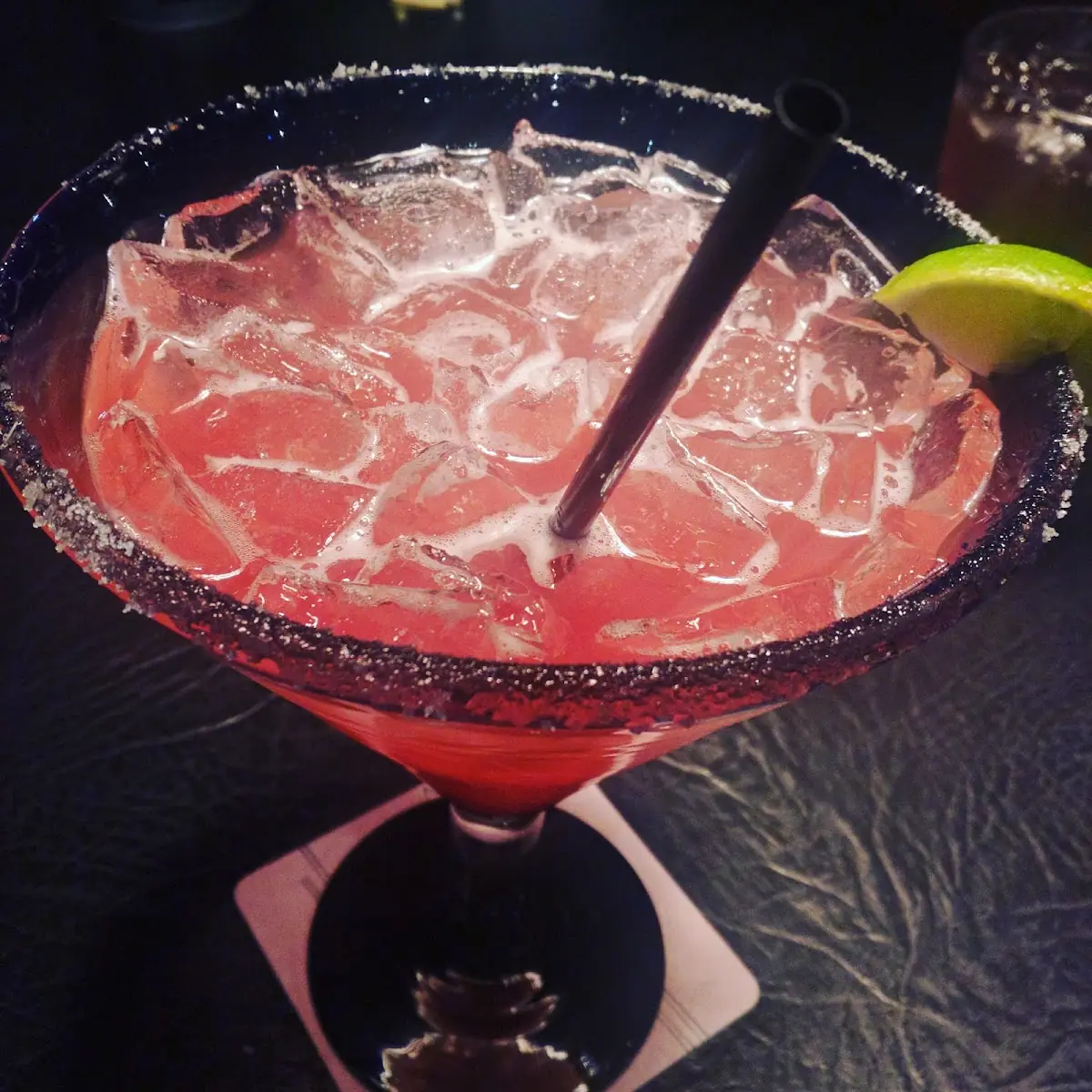 Strawberry Margarita on the Rocks