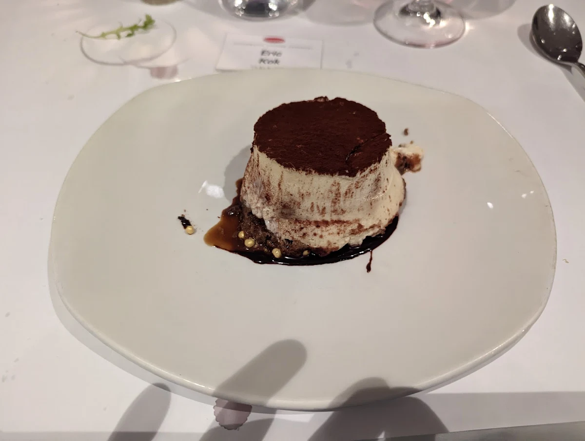 Raspberry Souffle Chocolate Gelato, Oliveto Ristorante & Bar