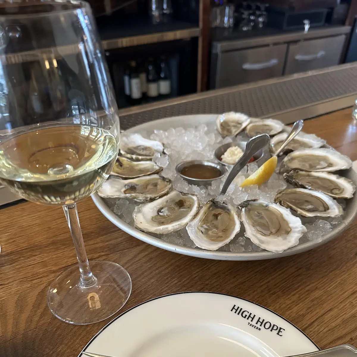 Fresh Oysters Served