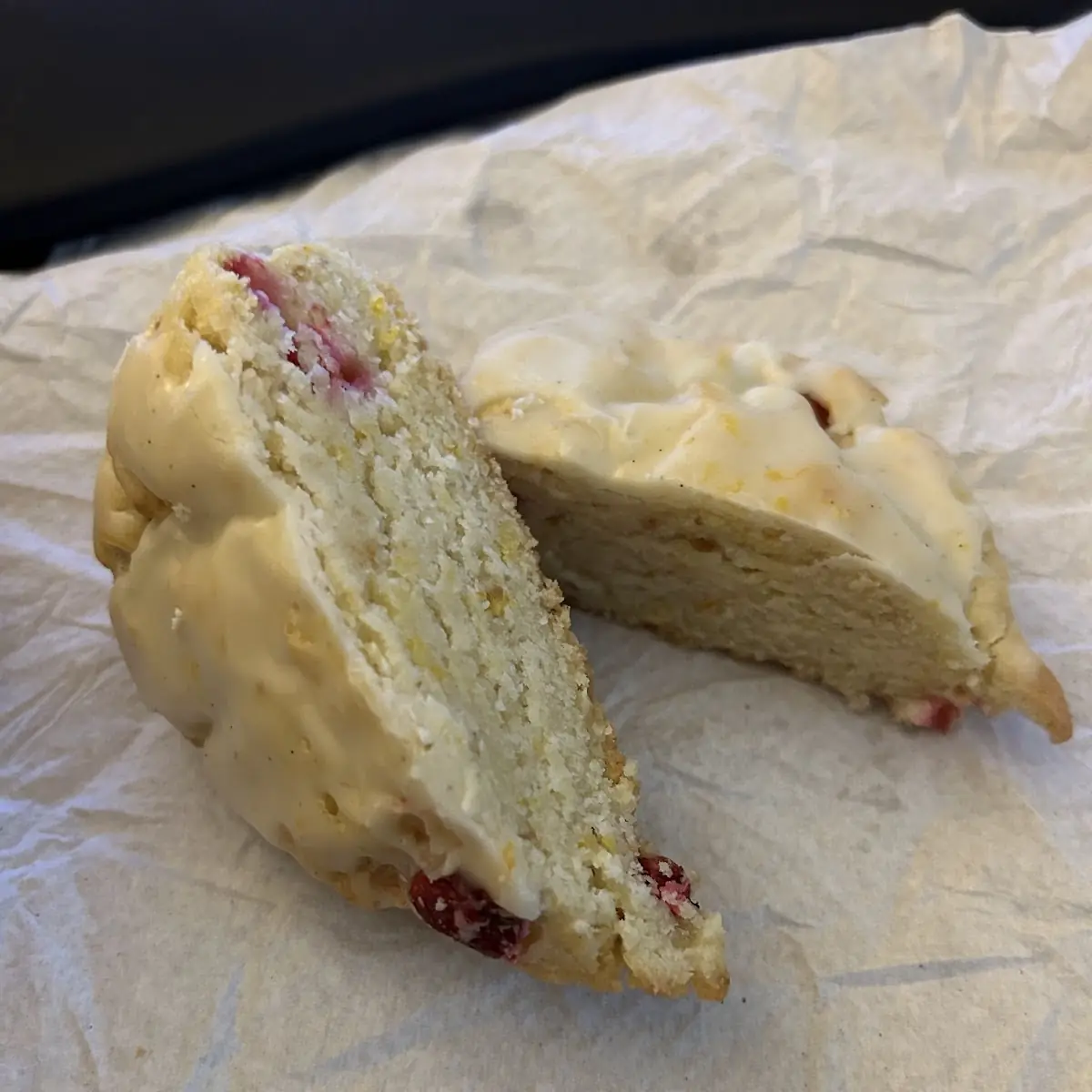 White Chocolate and Cranberry Scones