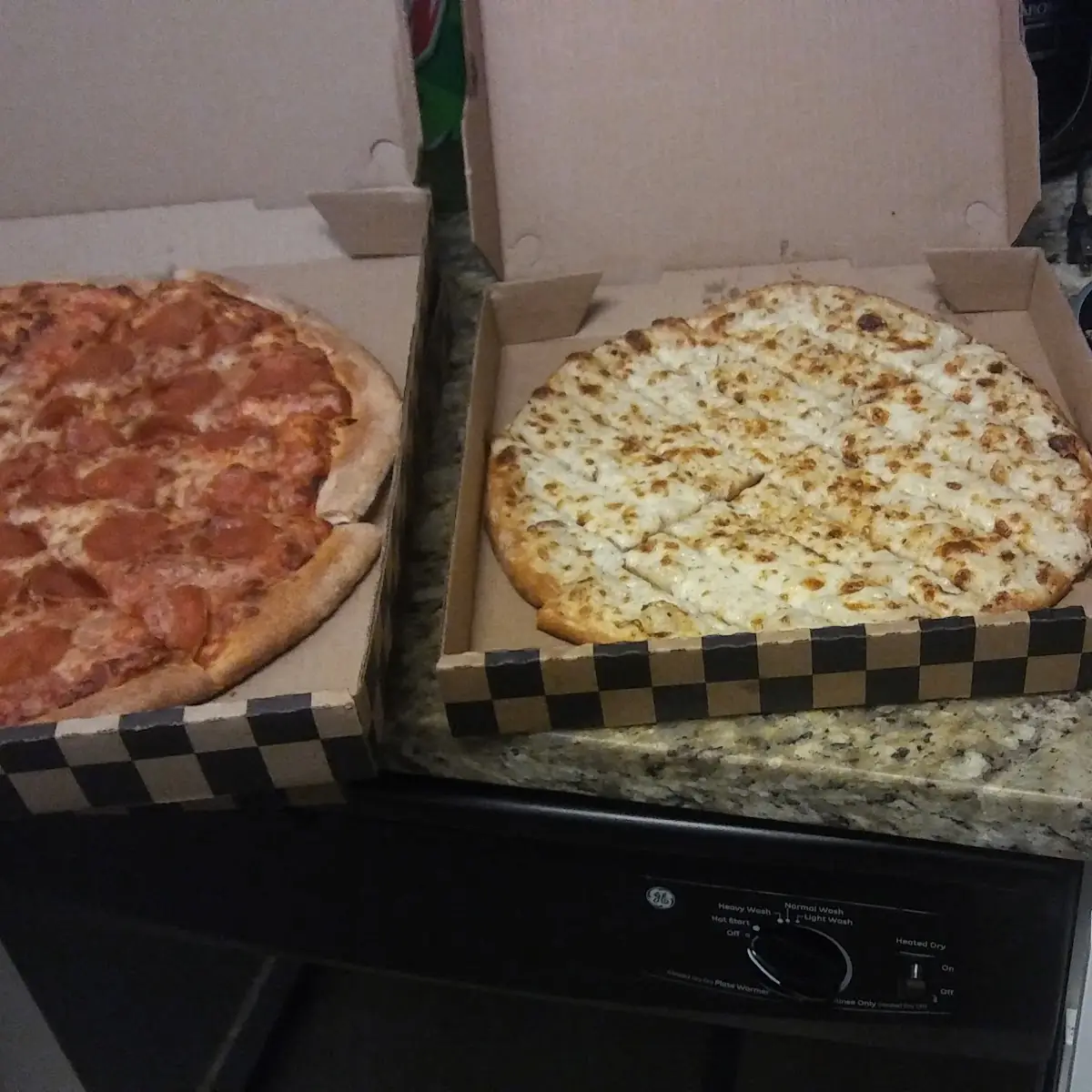 Pizza and Garlic Bread
