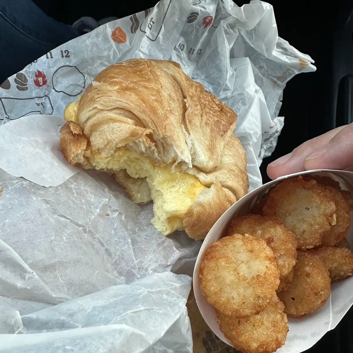 Egg and Cheese Croissant Sandwich