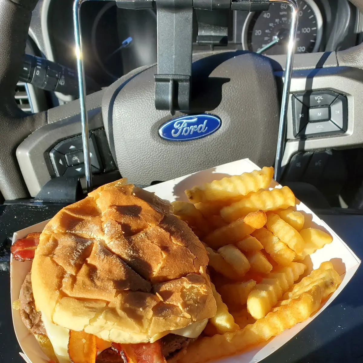 Bacon Cheeseburger and Fries