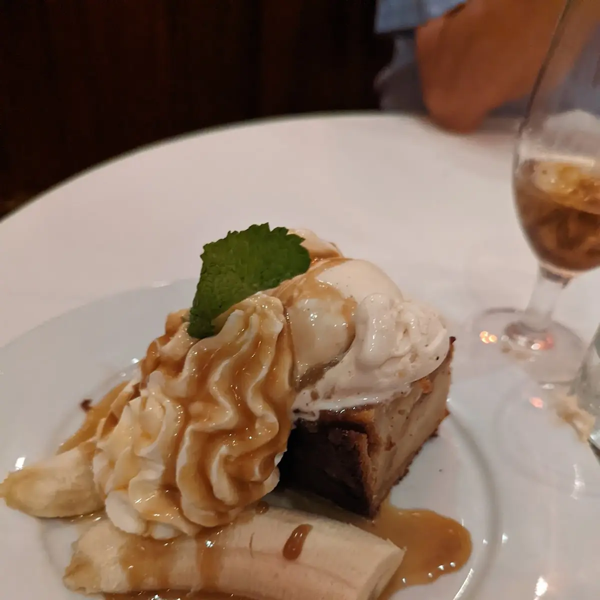 Italian Bread Pudding with Ice Cream
