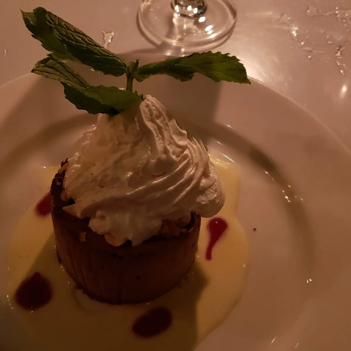 Velvet Cake Topped with Whip Cream