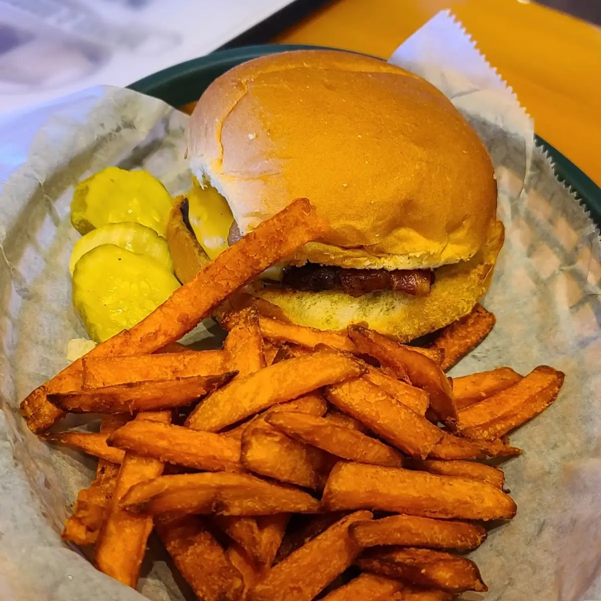 Bacon Cheeseburger & Sweet Potato Fries