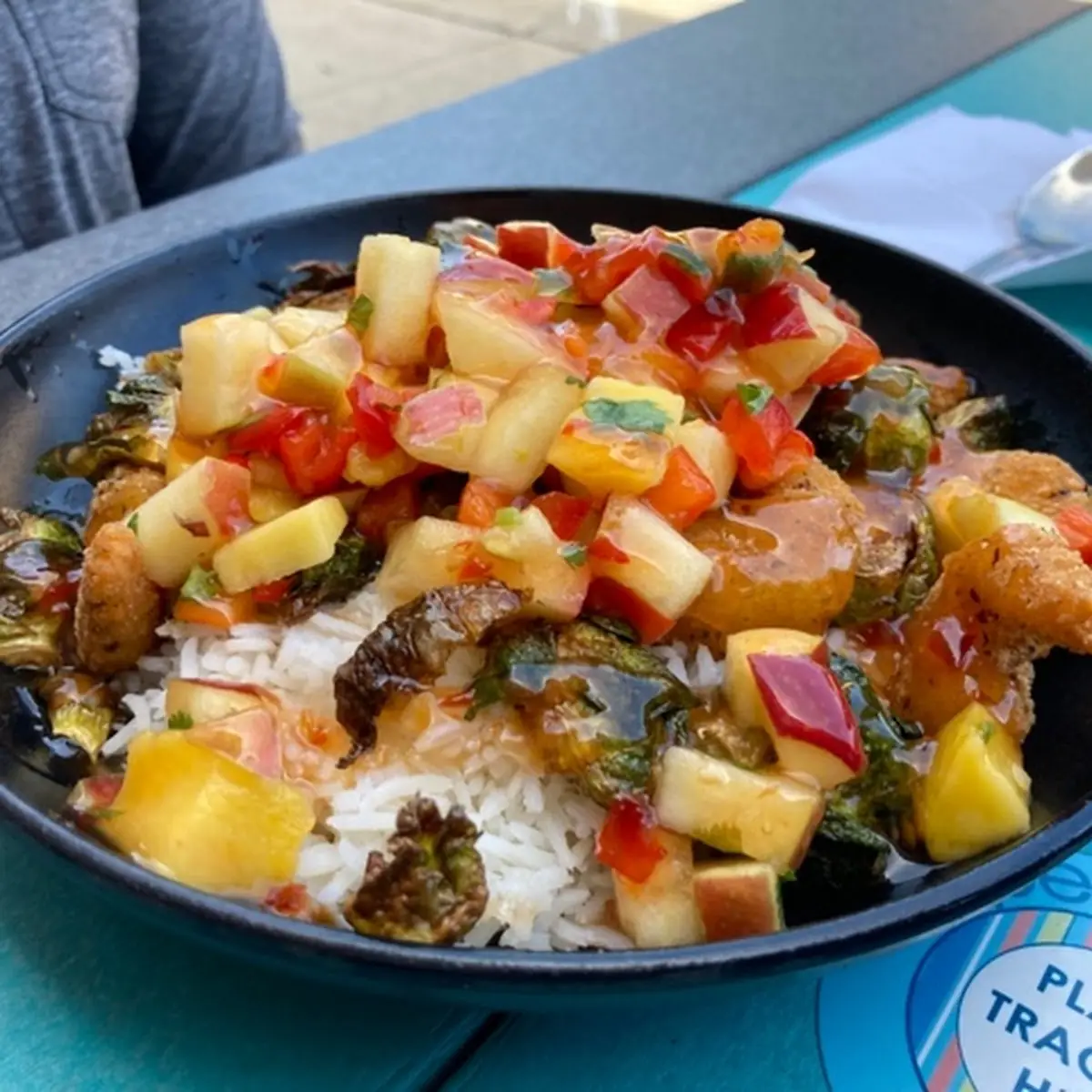 Mango Shrimp Rice Bowl